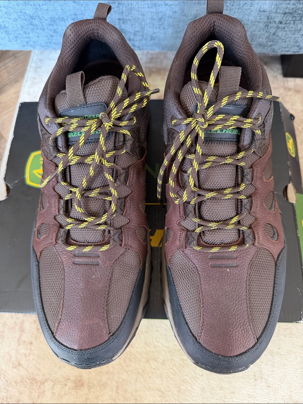 Skechers Men's Terraform Dunlow Brown John Deere Sneakers Size 14